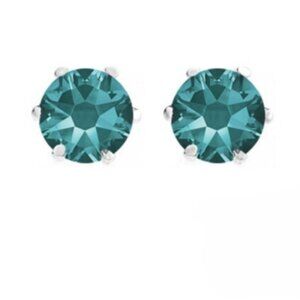 Swarovski Elements Blue Zircon Studs